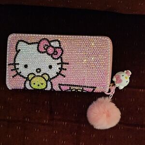 Hello Kitty Pink Rhinestone Wallet